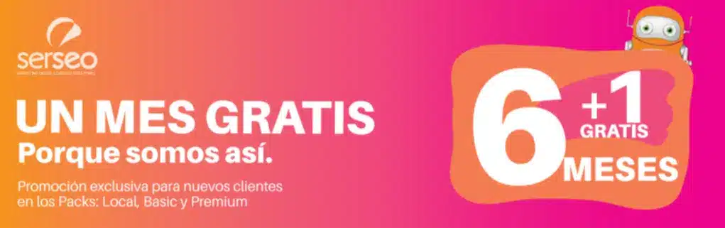 Oferta servicios de marketing digital para pymes 6+1 Gratis